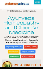 Palestrante: 7th International Conference on Ayurveda, Homeopathy and Chinese Medicine” - Alemanha