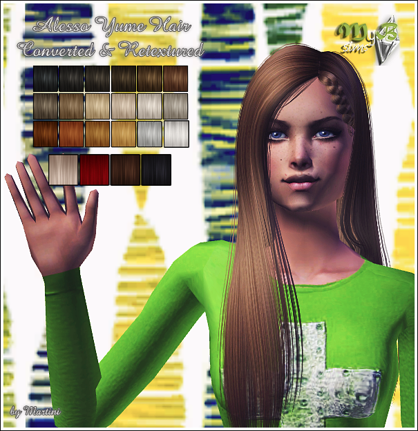 женские - The Sims 2: Женские прически. Часть 4. - Страница 24 AlessoYumeConverted&Retextured