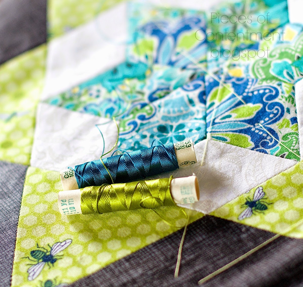 Pieces of Contentment Hand Quilting with Silk Threads