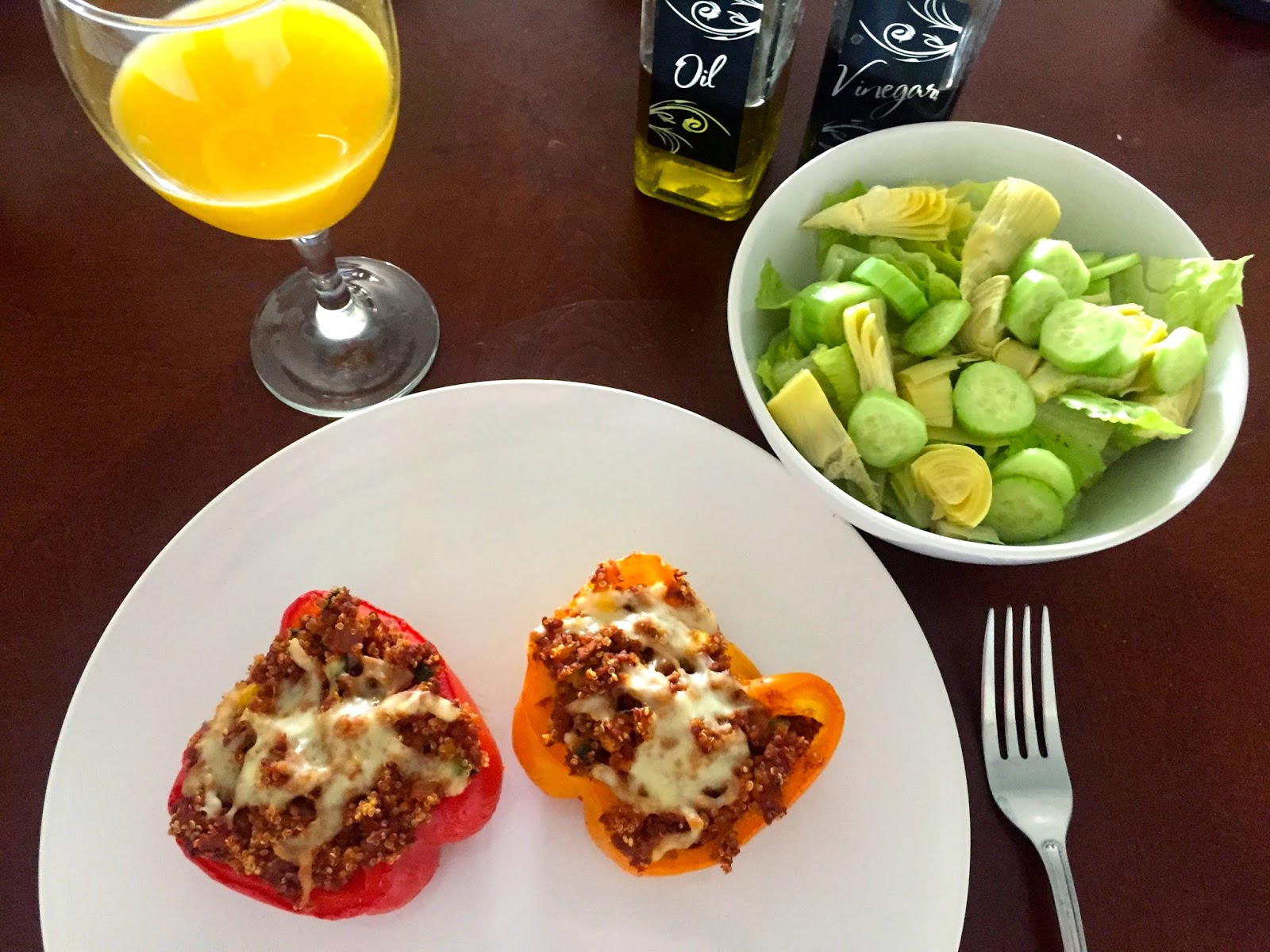 Giannina Stuffed Soy Chorizo and Quinoa Peppers