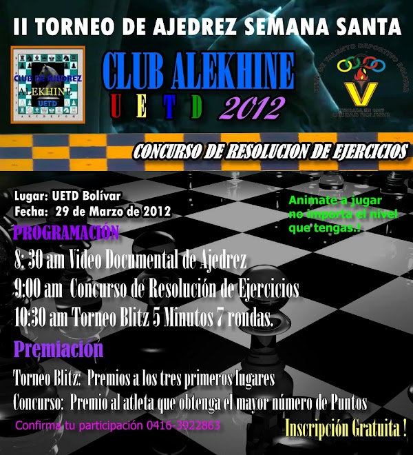 Invitacion al Tradicional Torneo de Semana Santa UETD 2012 Invitacion al Tradicional Torneo de Semana Santa UETD 2012