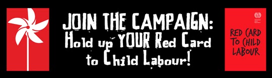 Hold up your red card to child labour! - Rote Karte gegen Kinderarbeit!
