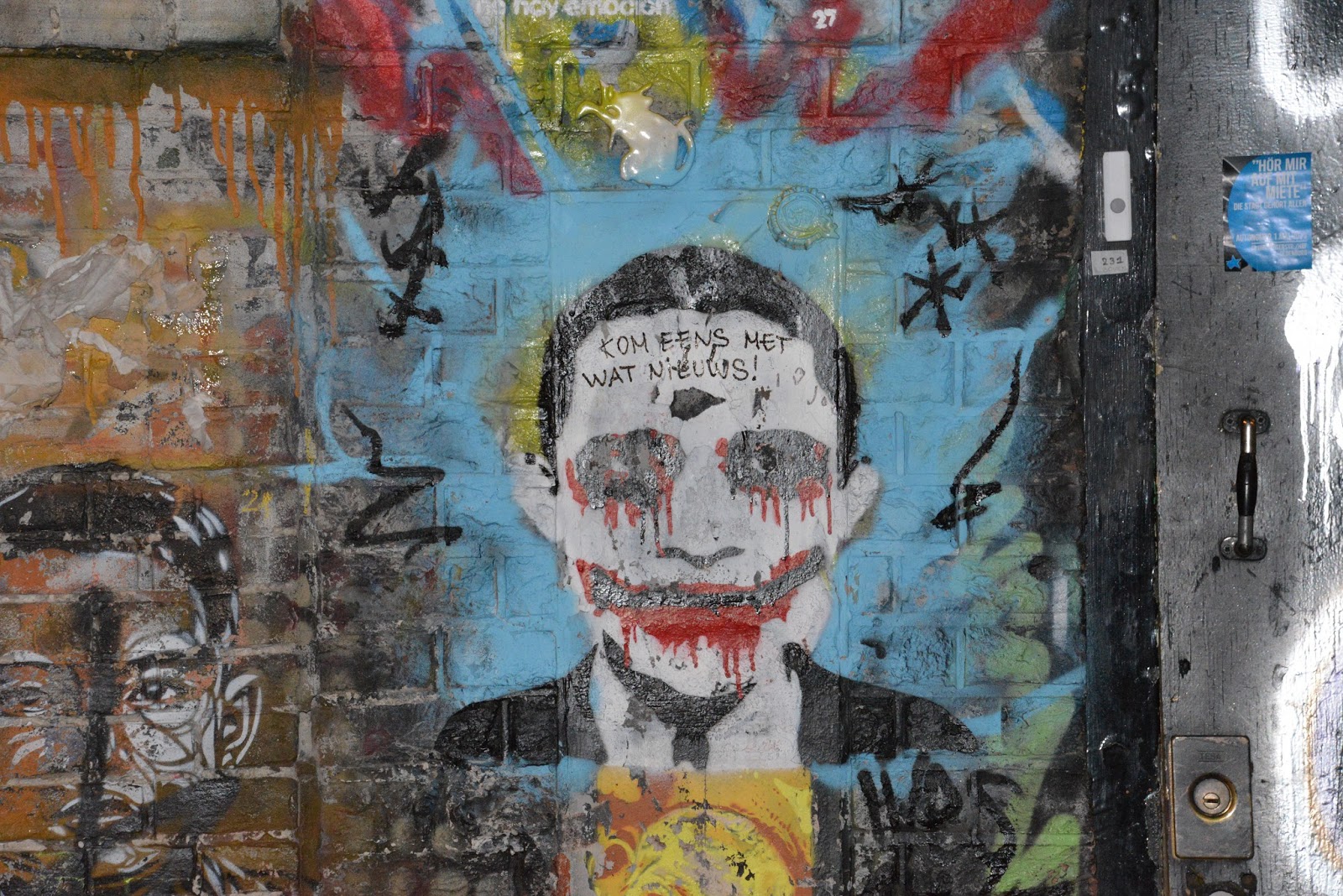 There's Something Hard in There Spray paint the walls Street art in