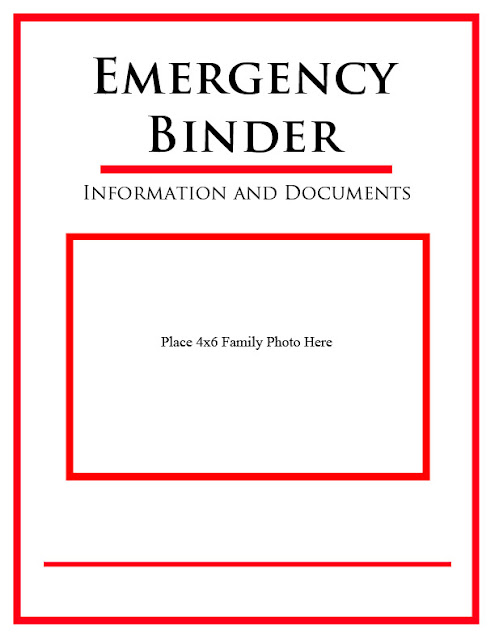 Printables for your Emergency Binder