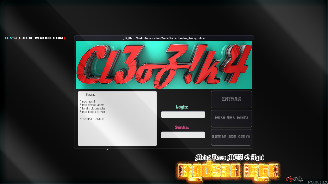 Painel De Login MTA Brasil