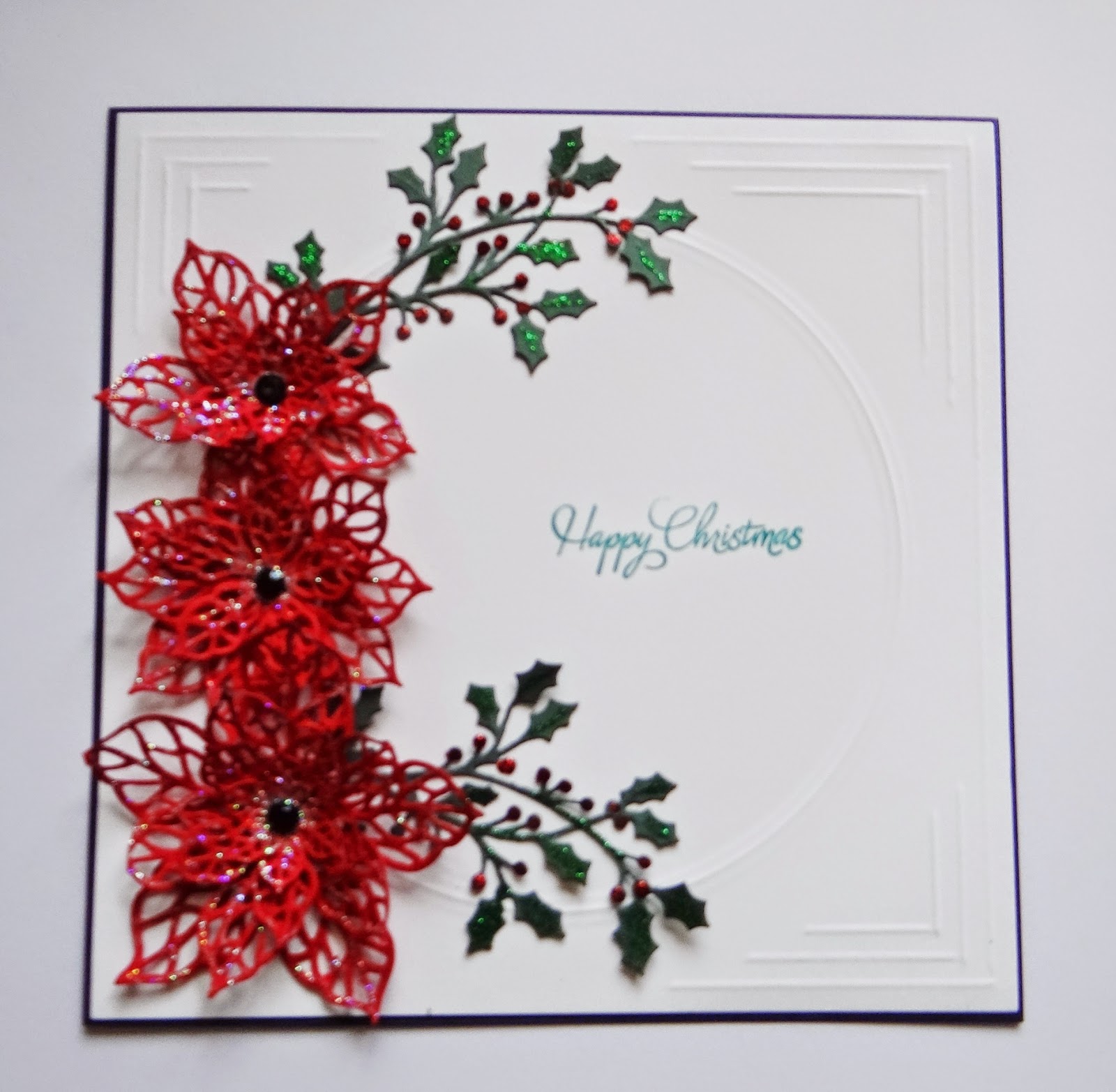 BJCrafty: Christmas Poinsettia - a Sue Wilson Die