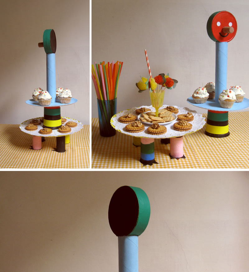 misako mimoko New DIY Tutorial Recycled Cake stands