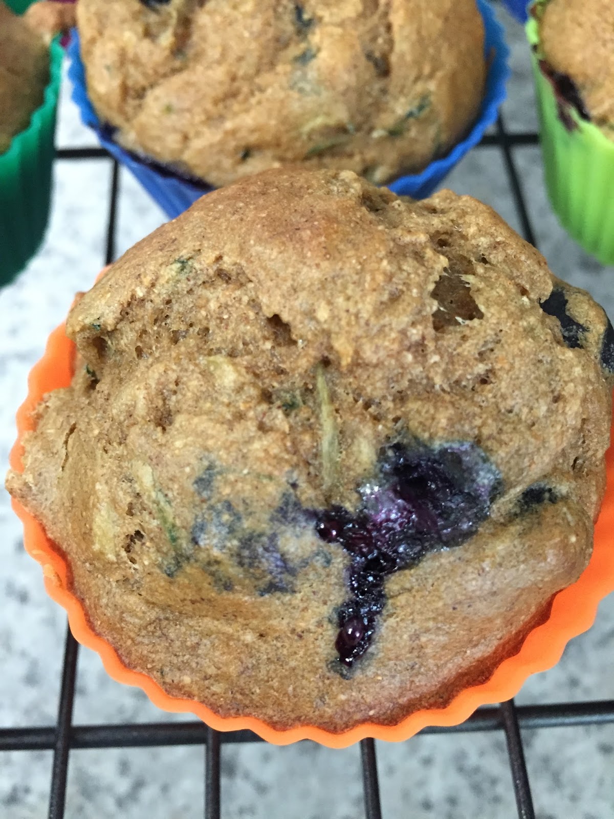 Confessions of a Real Food Mom Whole Wheat Blueberry Zucchini Muffins