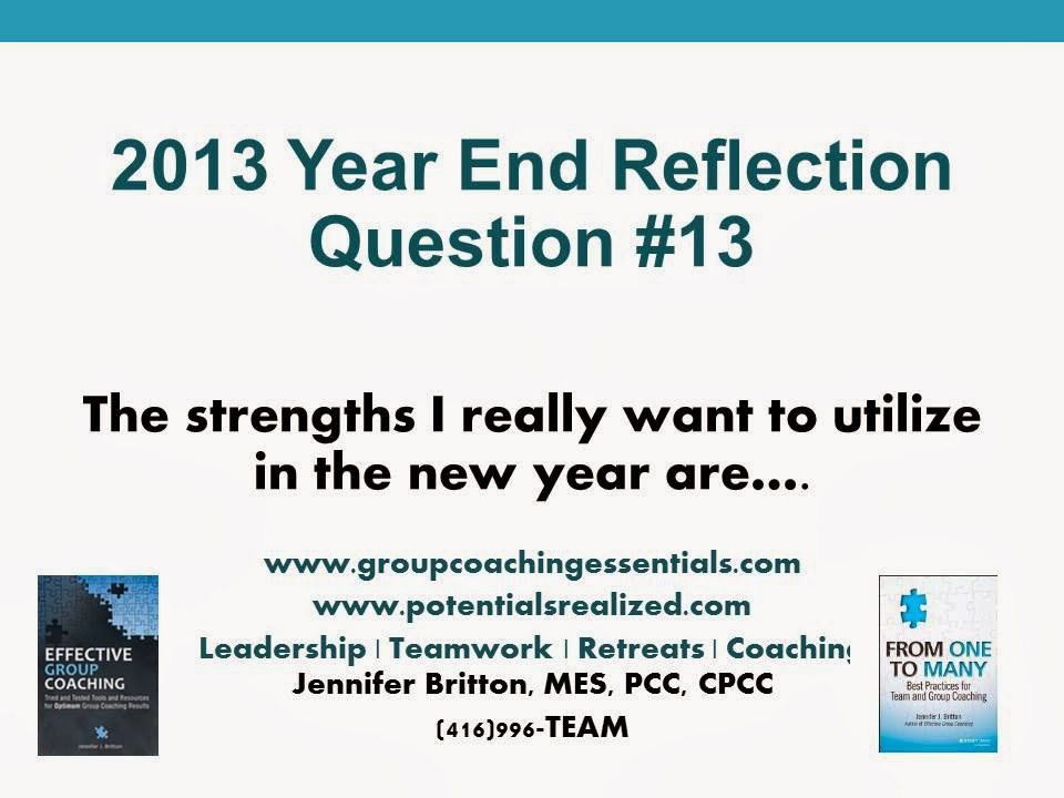 Group Coaching Ins and Outs Year End Reflection Questions and New