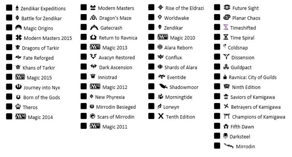list of mtg card sets rotation schedule