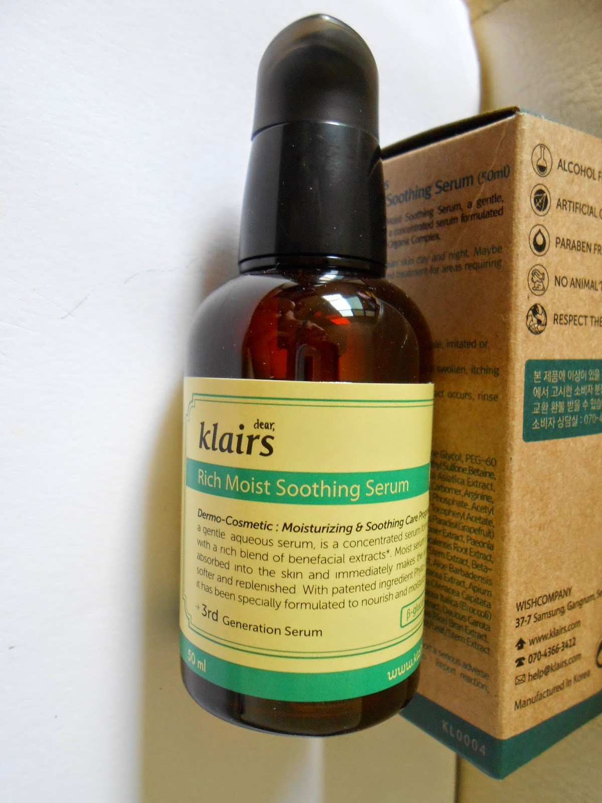 GREAT SKIN&LIFE REVIEW ON KLAIRS RICH MOIST SOOTHING SERUM
