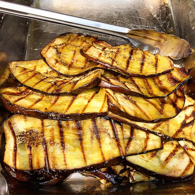 Antipasto Stuffed Peppers w/ Eggplant & Mozzarella