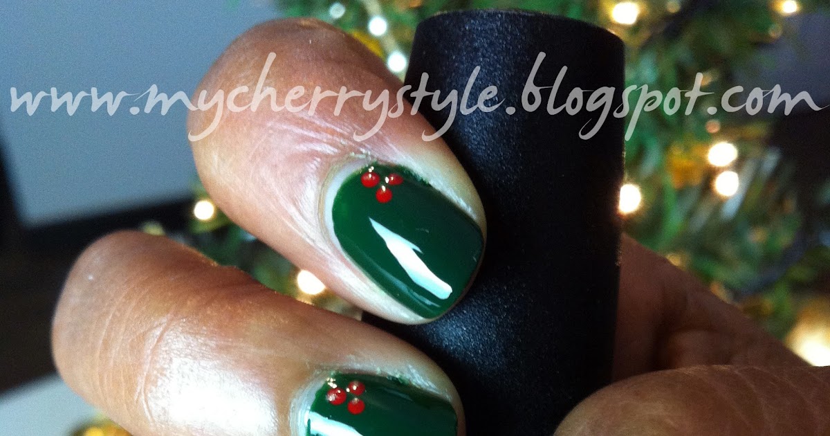 my cherry style [Day 1, Project E.L.F.] HollyDay Nails