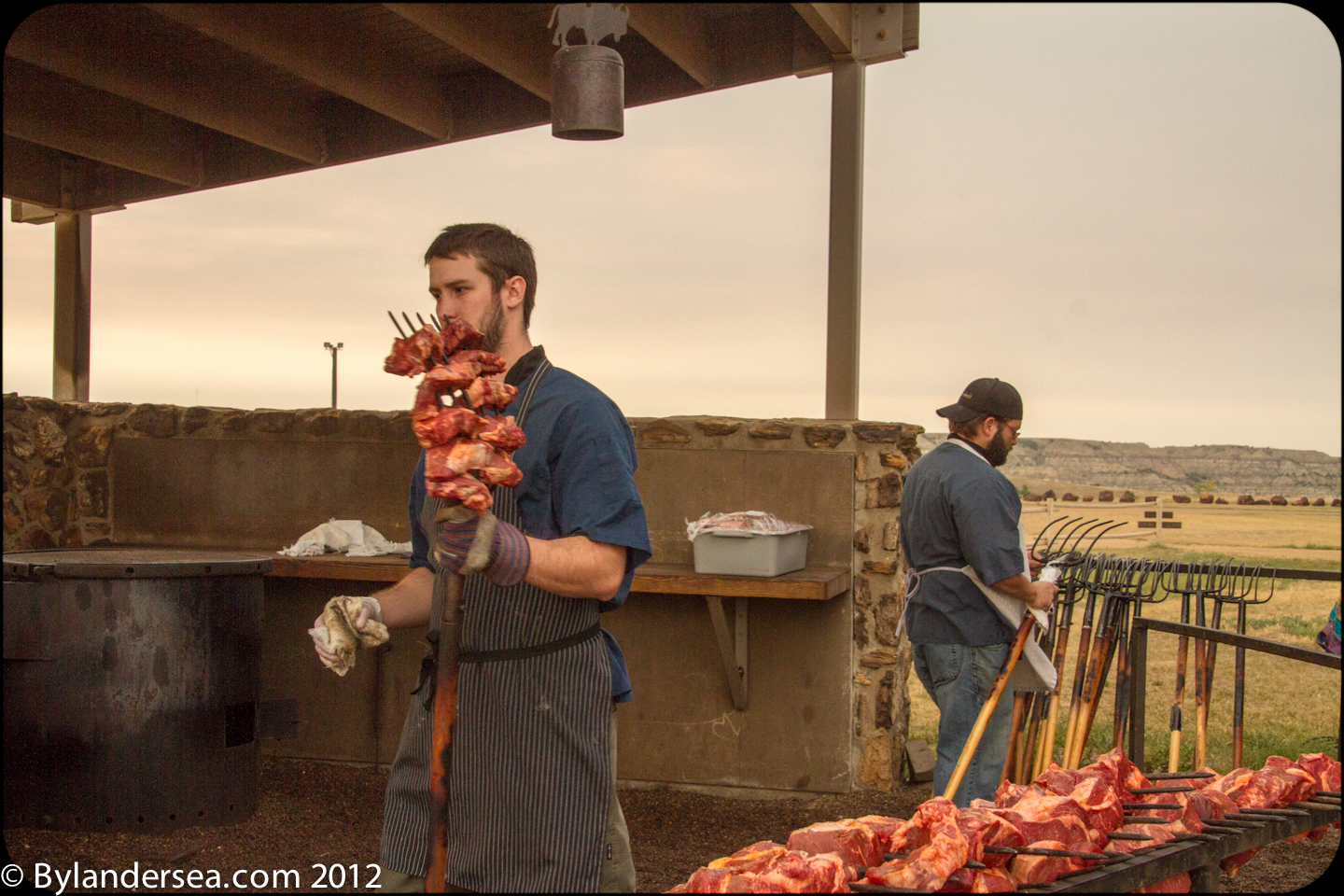 ByLanderSea Food Tales Medora, North Dakota Pitchfork Fondue