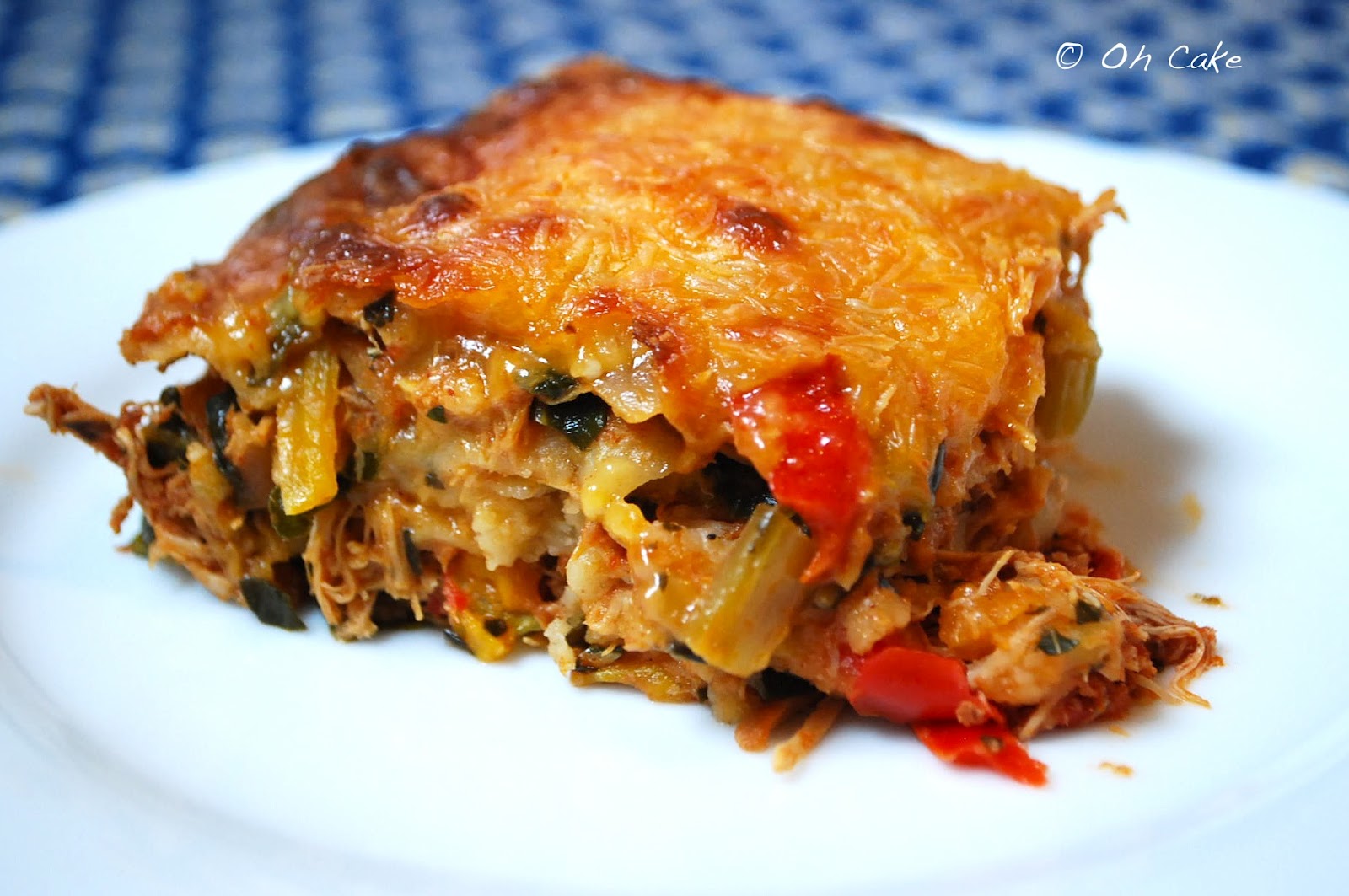 Oh Cake Are You Ready to Rumble? Chicken Enchilada Lasagna