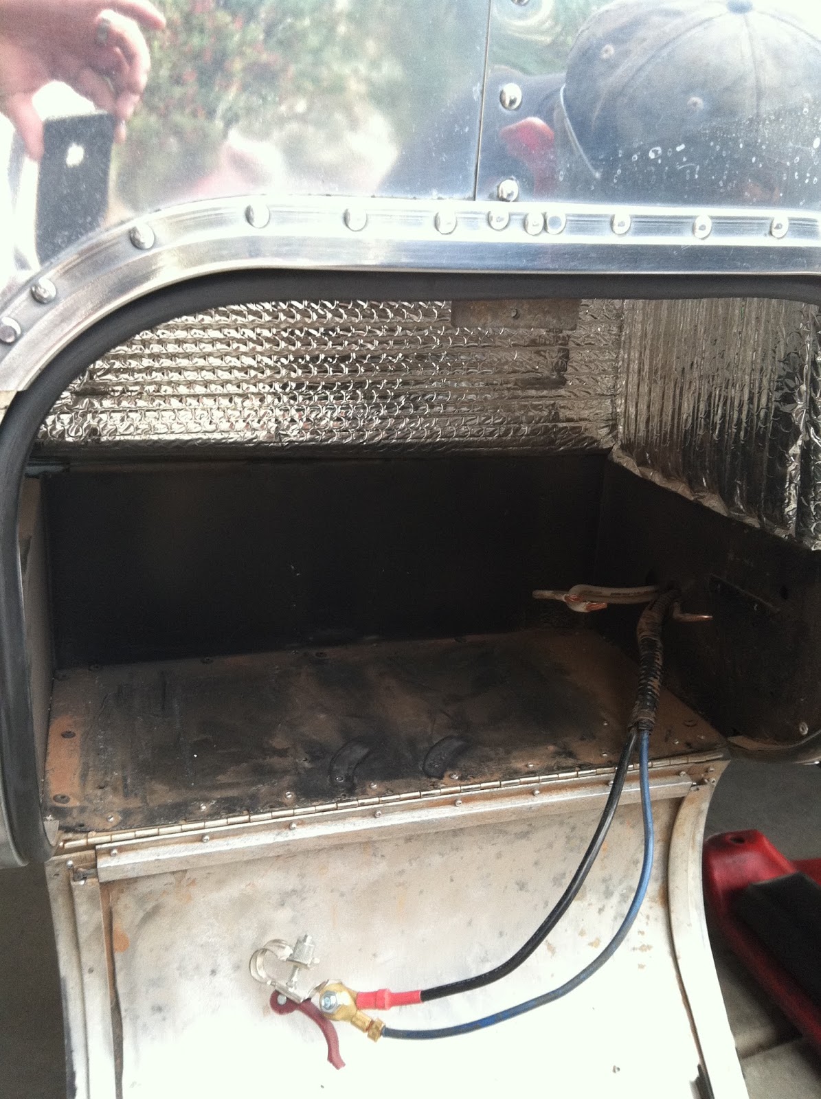 Airstream Renovation Awning and Battery storage reinforcement