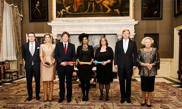 King Willem-Alexander, Queen Máxima and Princess Beatrix, Prince Constantijn of the Netherlands attended the Praemium Erasmianum Foundation Erasmus Prize 2015 ceremony at the Royal Palace 