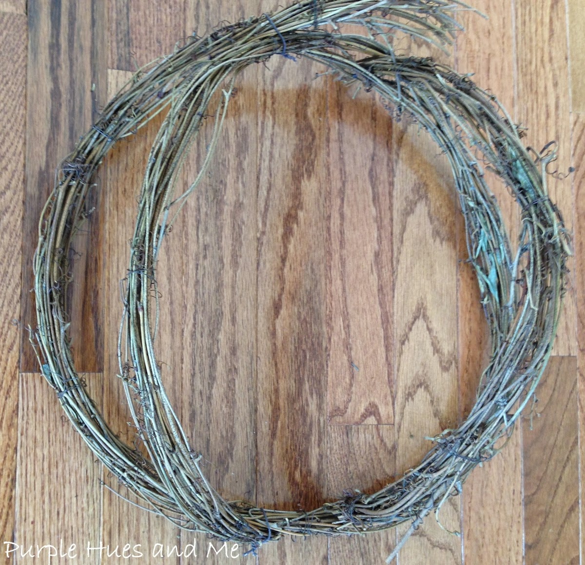 Purple Hues and Me Grapevine Garland Pumpkin Wreath