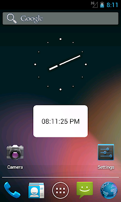 Android Homescreen time widget