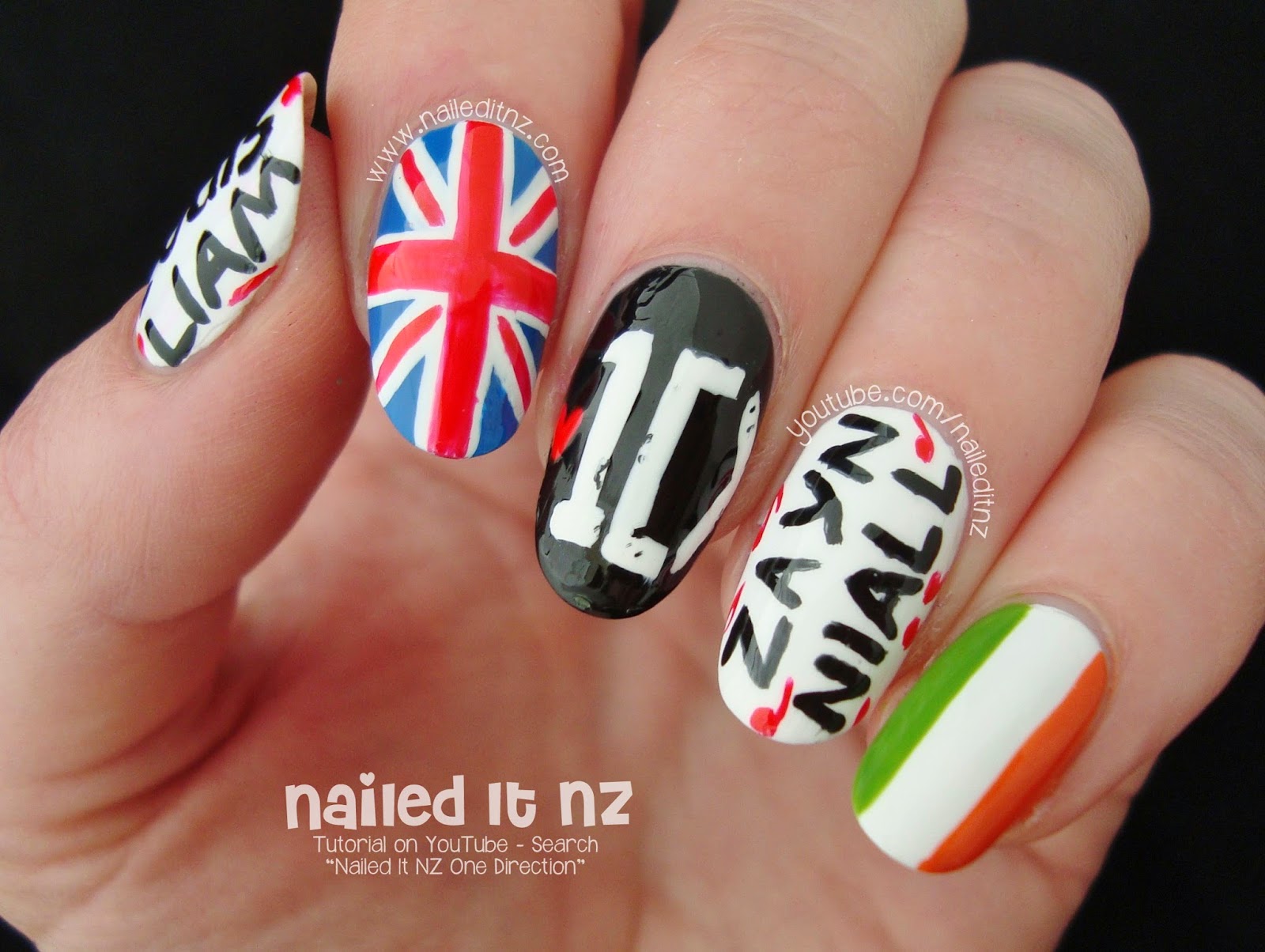 One Direction Nail Art | 1D Nails