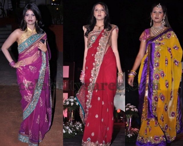 Fancy Sarees in Bright Colors