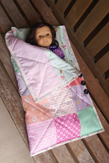 American Girl doll sleeping bag and pillow
