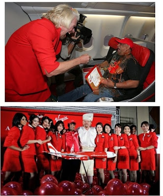 Hartawan penerbangan, Sir Richard Branson jadi pramugari Air Asia