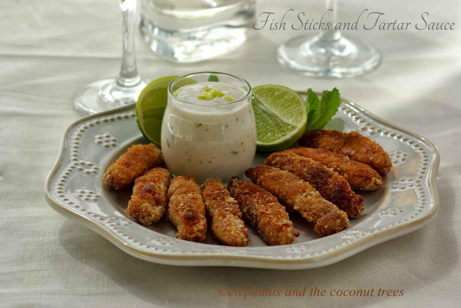 elephants and the coconut trees Fish sticks with tartar sauce / Fish