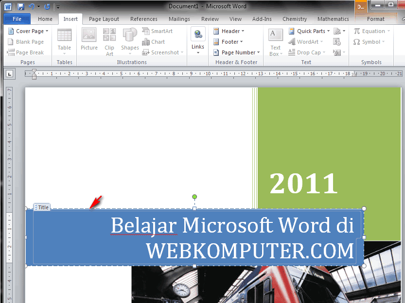 Cara membuat sampul buku (cover page template) di word