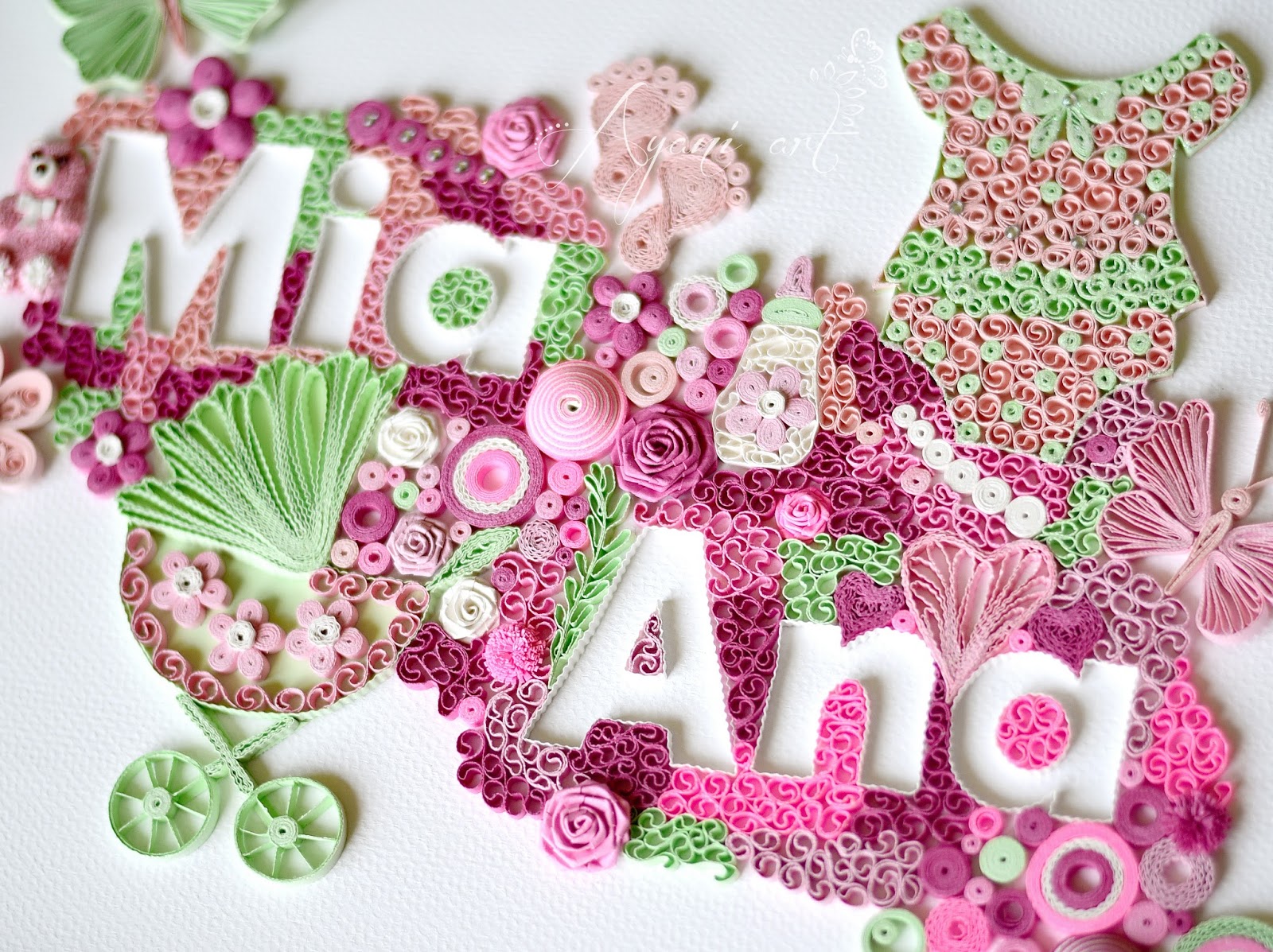 Ayani art Quilling baby girl name