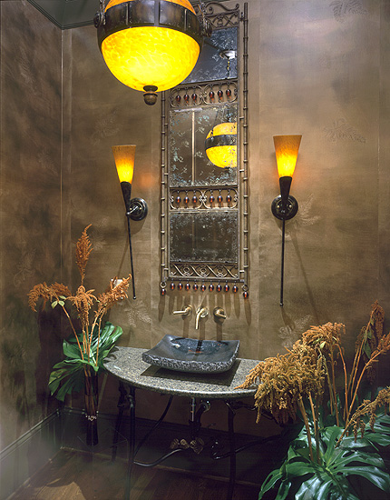 Decorlah Eclectic Powder Room Decor Baylor Bone Interiors