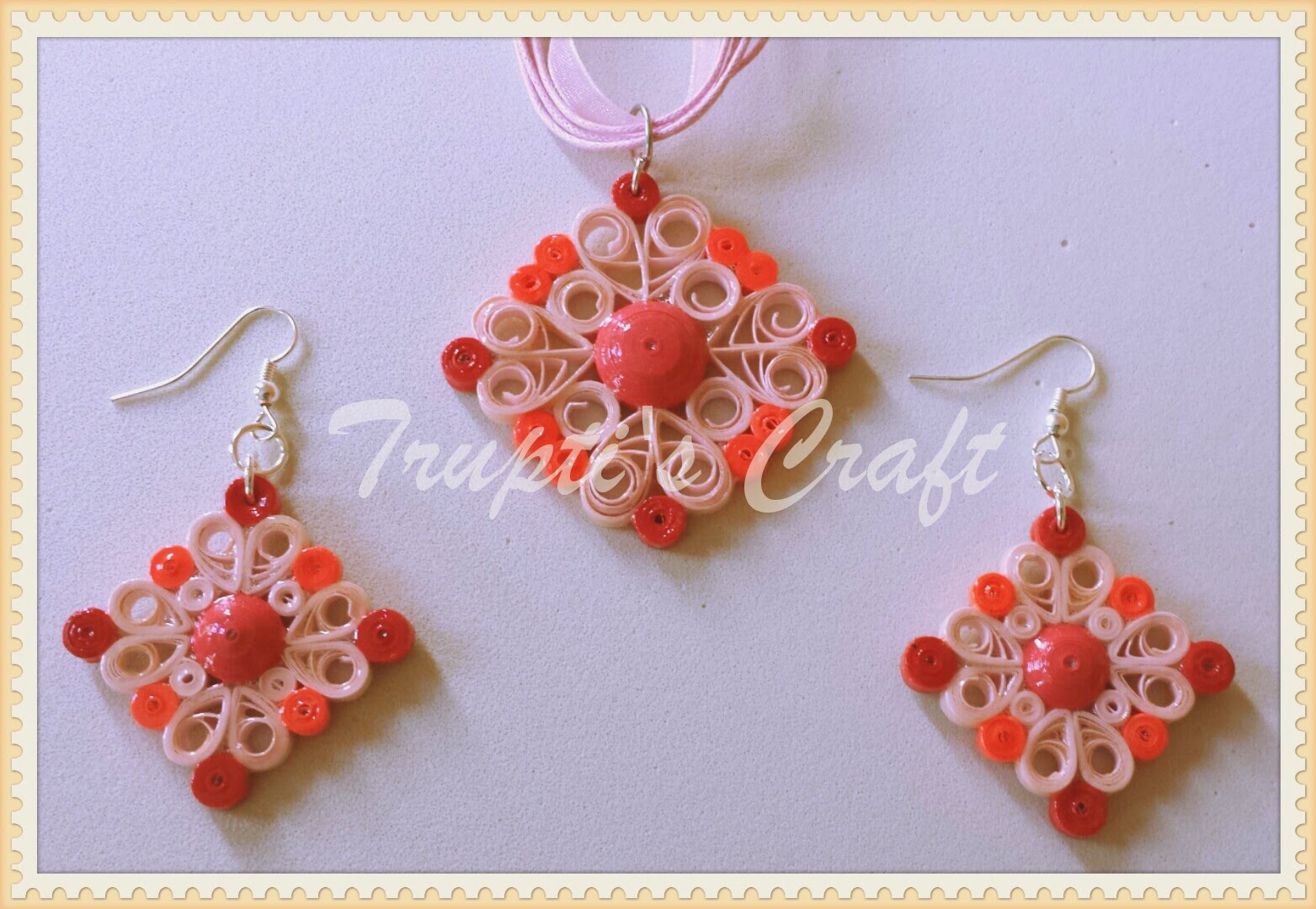 Trupti's Craft Paper Quilling Jewelry Set for Swap Team Event