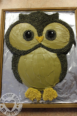 Owl Cake made from Round Cake Pans