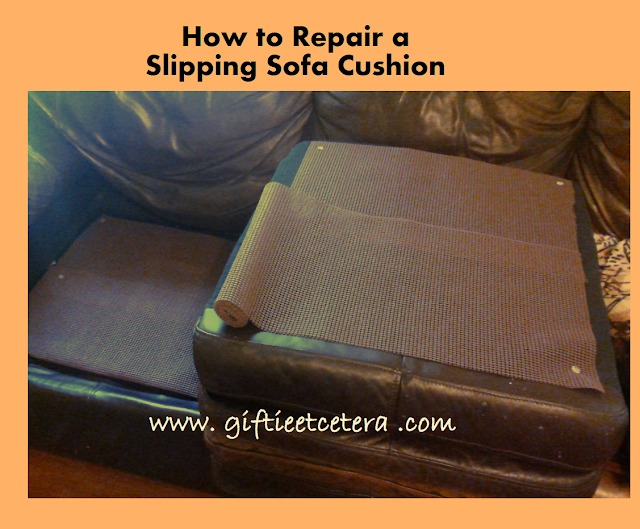 How to Repair a Slipping Sofa Cushion Giftie Etcetera How to Repair