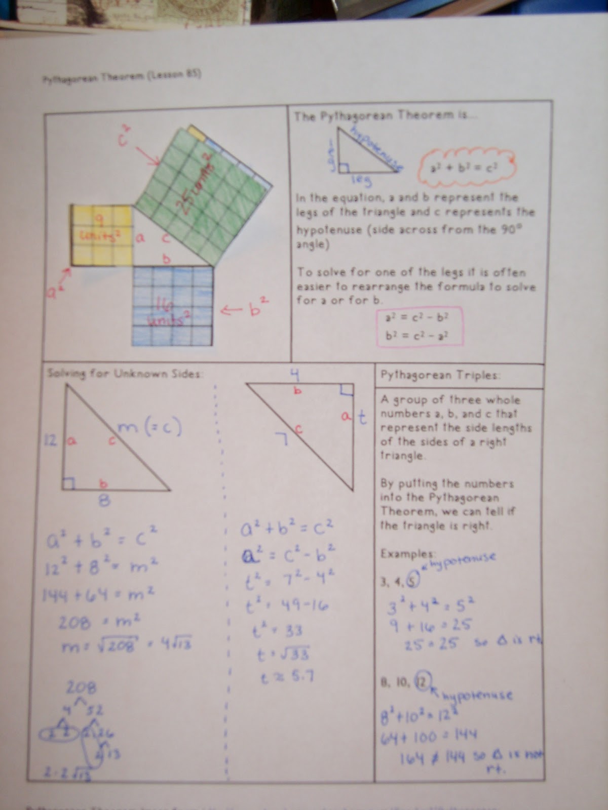 A Sea of Math: Pythagorean Theorem