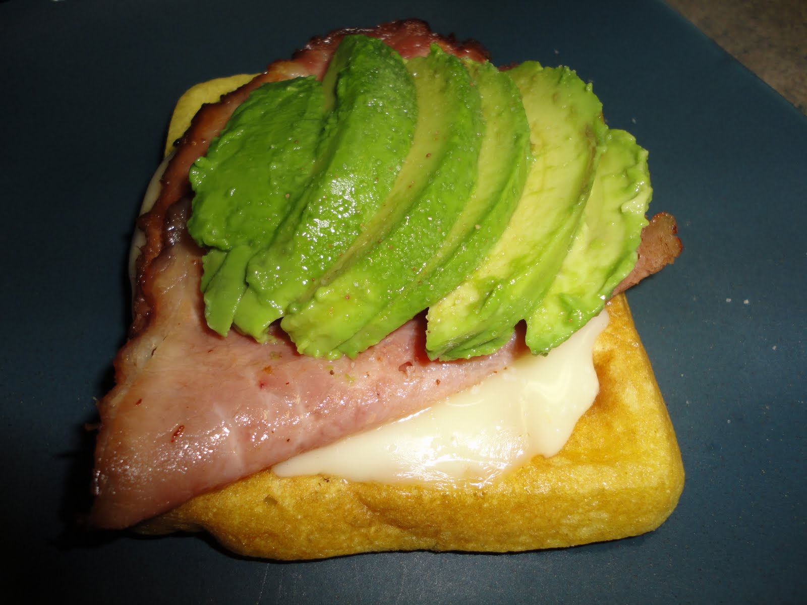 The Frickin Chicken Low Carb Avocado Ham Cheese Sandwich