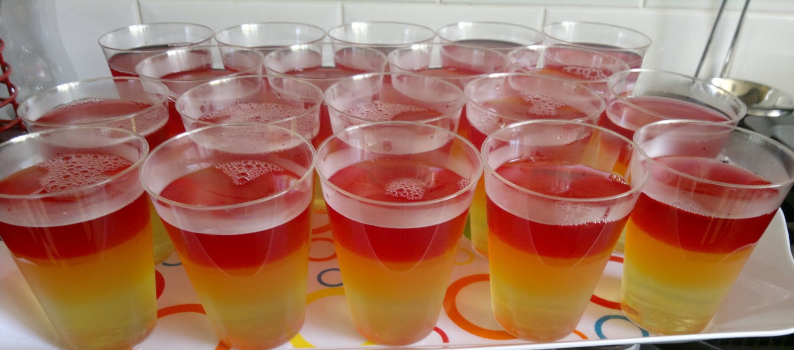 Make Jelly slightly stronger than normal (approx 7/8ths of a pint) Let