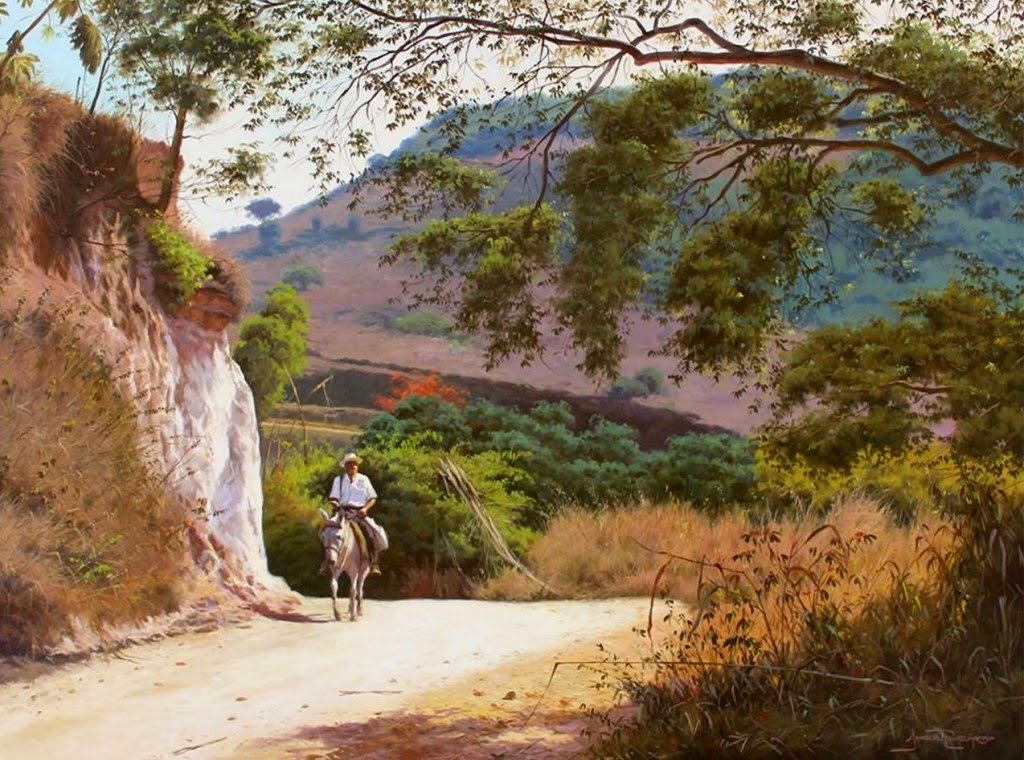 fotos-de-cuadros-de-paisajes-tipicos-campesinos paisajes-del-campo-brasilero-pintados