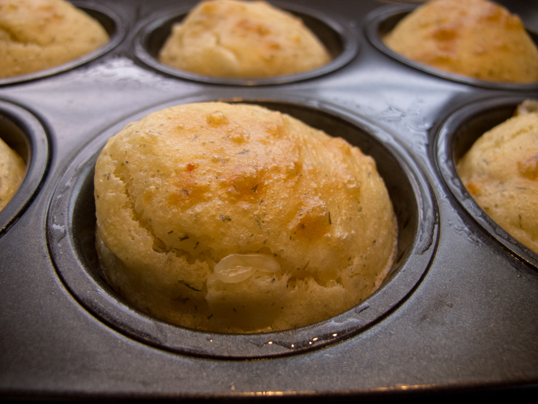 Havarti Dill Yeast Muffins