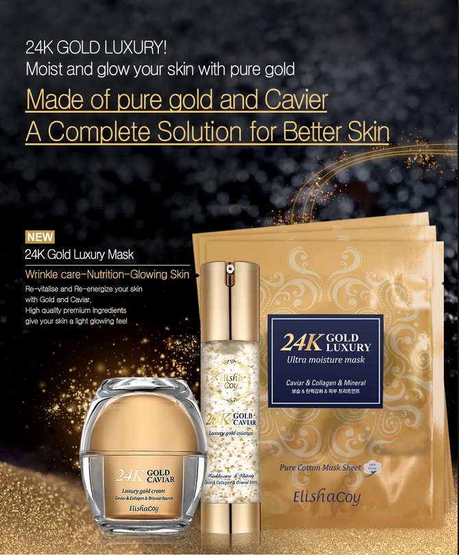 Elishacoy 24k Gold Luxury Ultra Moisture Mask Review KOREAN SKINCARE
