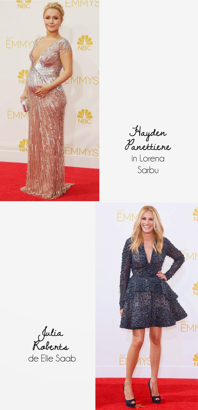Hayden Panettiere emmy 2014 Julia Roberts looks de festa para gravida