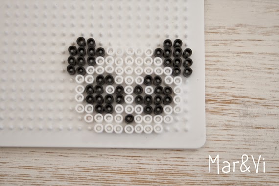 cómo hacer un panda de Hama Beads