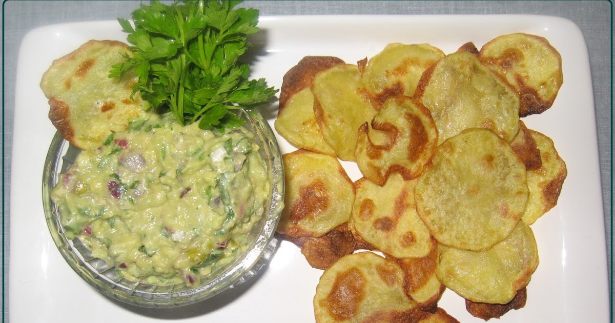♥Simgeli Tatlar♥ Guacamole Sos (Fırında Patates Cipsiyle)