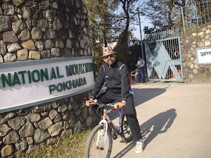 Biking to  the Mountain Museum in Pokhara(Thursday 24-11-2011).
