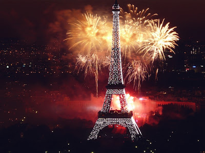 Fireworks at Eiffel Tower Wallpaper HD