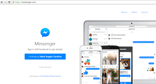 facebook messenger web browser