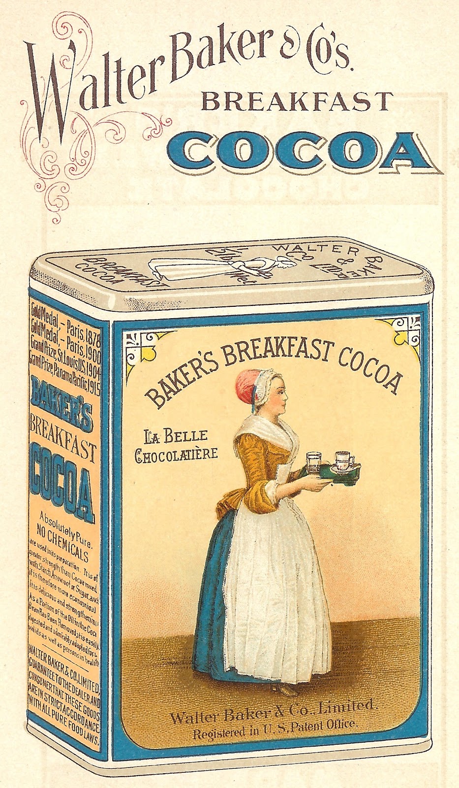Antique Graphics Wednesday 1923 Baker's Chocolate and Cocoa Images