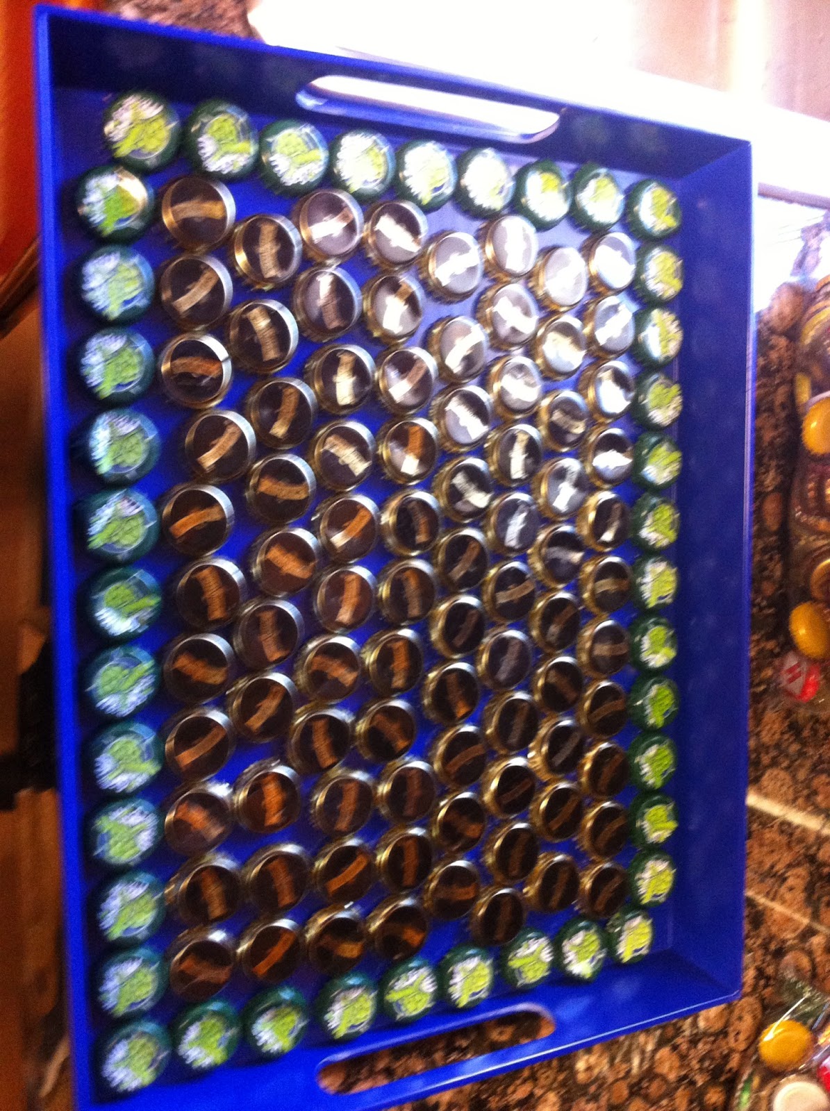 Painting Life Red & Black Beer Bottle Cap Tray