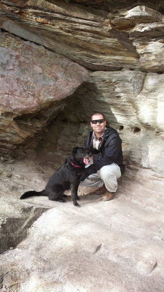 Jarrett and BeeGee looking warm at Hanging Rock Park