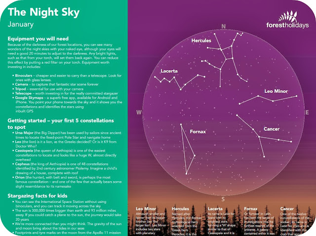 January Sky Stargazing Chart